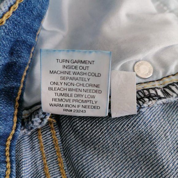 New York & Company Womens Blue Raw Hem Mid Rise Boyfriend Denim Shorts Size 16 - Picture 7 of 7